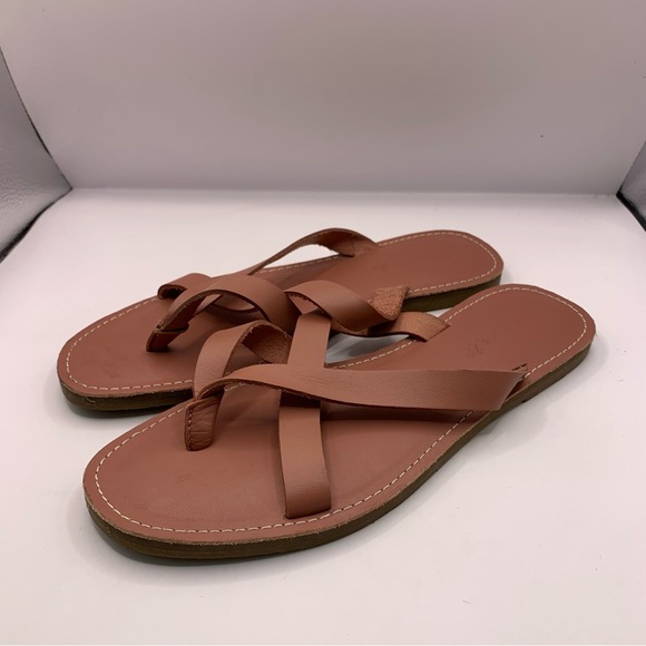 Madewell The Boardwalk Leather Flat Sandals Size 6 NWOB - Picture 5 of 7